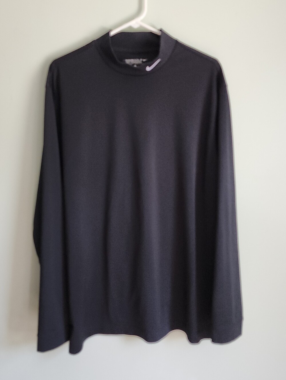 Nike Golf Tour Performance Dri-Fit Polyester Mockneck BLACK LS Mens Size XL EUC